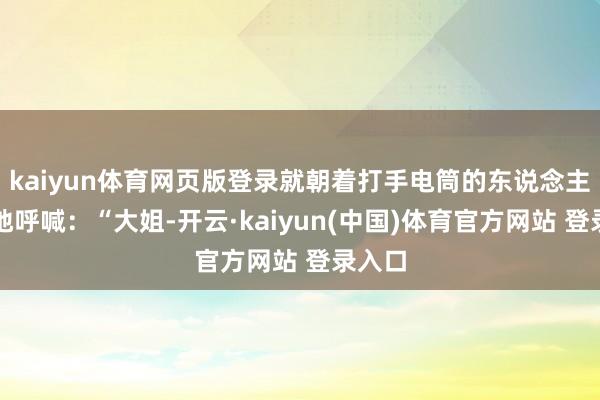 kaiyun体育网页版登录就朝着打手电筒的东说念主兴隆地呼喊：“大姐-开云·kaiyun(中国)体育官方网站 登录入口