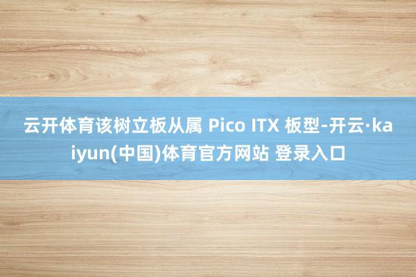 云开体育该树立板从属 Pico ITX 板型-开云·kaiyun(中国)体育官方网站 登录入口