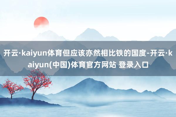 开云·kaiyun体育但应该亦然相比铁的国度-开云·kaiyun(中国)体育官方网站 登录入口